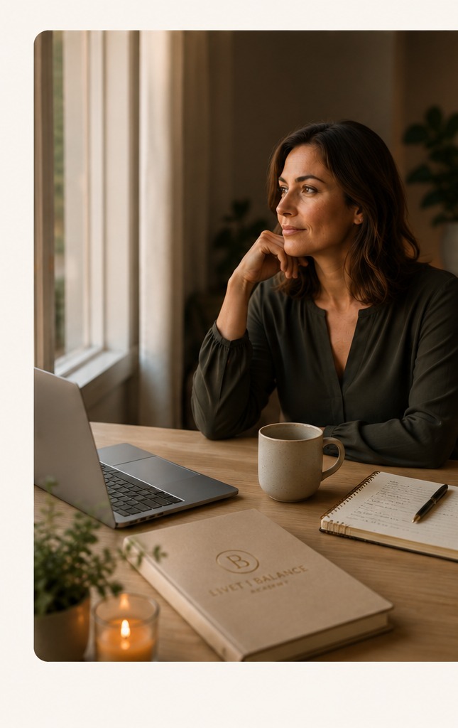 Roligt arbejdsmiljø med søvndagbog, kaffe og laptop